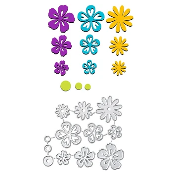 

12Pcs Flowers Metal Cutting Dies Daisy DIY Etched Dies Craft Paper Card Making Scrapbooking Embossing New 2020