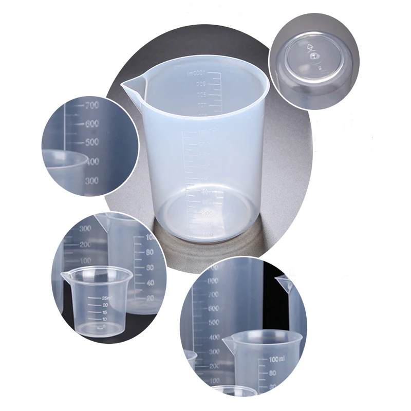 10 pieces/pack Plastic Beaker Food Grade PP Measuring Cup