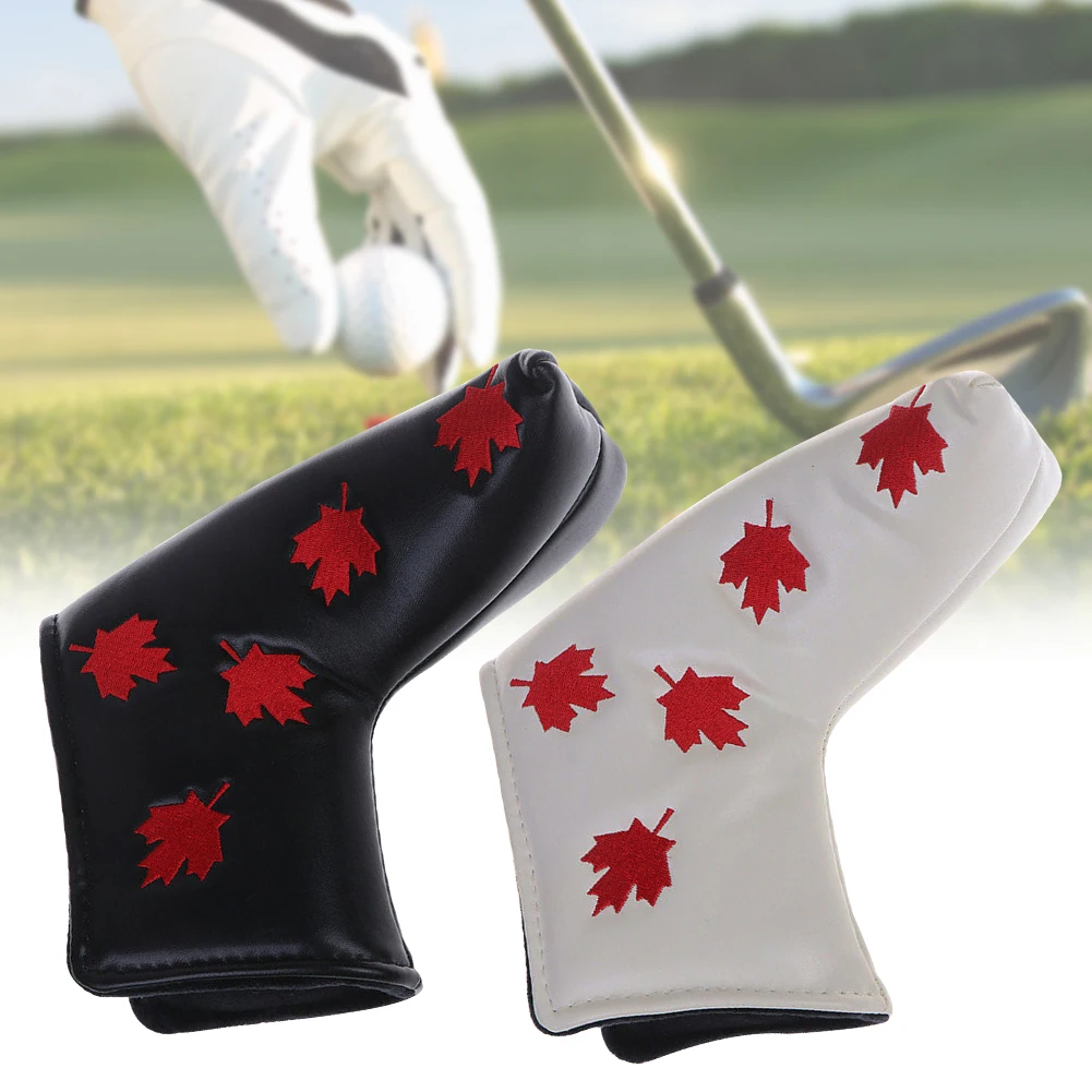 Гольф ПУ кожа Водонепроницаемая Пряжка неопреновый лист вышивка Putter крышка клуб протектор Универсальный против царапин головной убор толстый