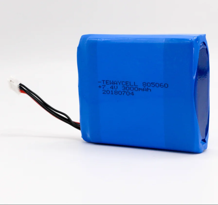 С фабрики topwaycell 7,4 v 805060 3000mah перезаряжаемый литий-полимерный аккумулятор