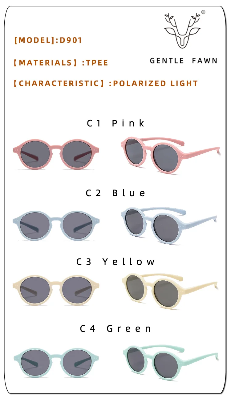 Polarized TPEE Infant Baby Sunglasses 0-12 Months Kid UV Proection Sun Baby Glasses 6 Month Baby Sunglasses