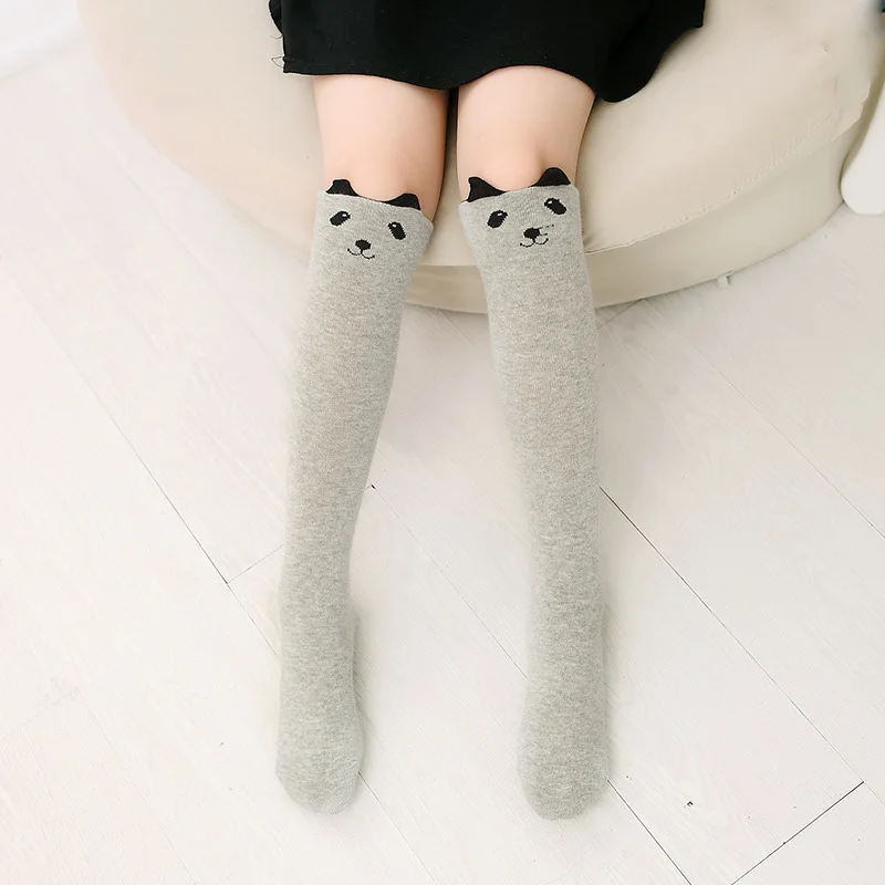Лидер продаж, весна г., новые носки-Трубы детские гольфы детские корейские полосатые хлопковые чулки для девочек с изображением кота лисы - Цвет: 7