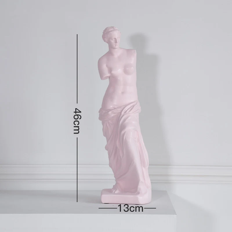 VILEAD 19 см 46 см Смола гипсовая голова фигурки нордическая Morandi Давид Венера эскиз скульптура персонажа Искусство Декор Орнамент для дома - Цвет: Venus 2 Pink