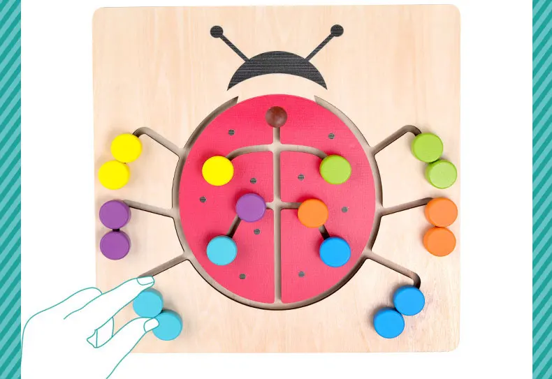 JaheerToy деревянные DIY 3D головоломки игрушки для детей милая Божья коровка форма Монтессори образование детей