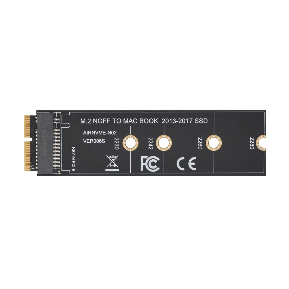 50 шт. M key M.2 NGFF PCIe AHCI SSD адаптер карты для MACBOOK Air 2013 A1465 A1466 Pro A1502 A1419 M2 Macbook карта
