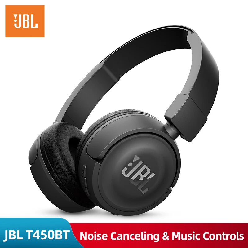 JBL T500BT JBL T450BT беспроводные Bluetooth спортивные наушники с глубокими басами плоская Складная гарнитура на ухо с микрофоном Быстрая зарядка Siri