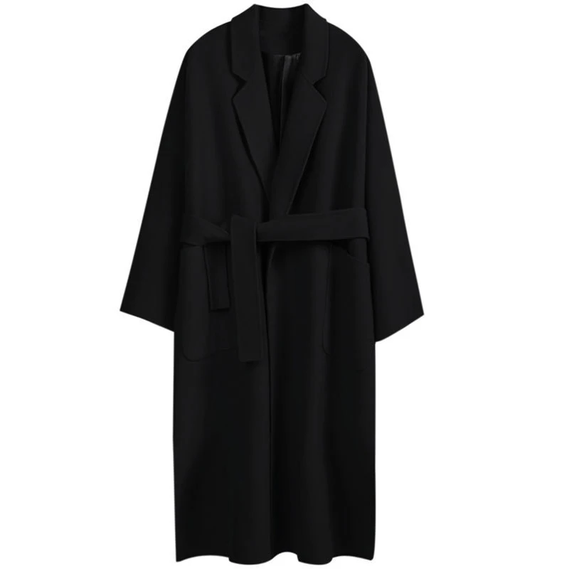 Шерстяное пальто chaqueta mujer Осенняя корейская модная тенденция длинный манто femme Повседневный джемпер пальто для женщин kurtka zimowa AA-688