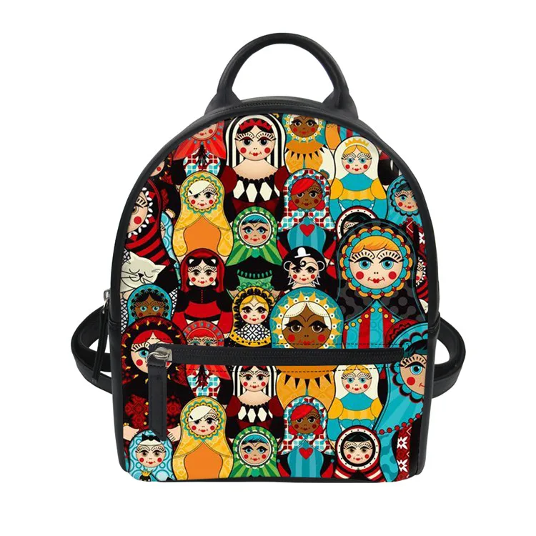 

ELVISWORDS Cool Mini Fashion Backpack Abstract Skull Travel Black Small Backpack Fashion Bag Design Shoulder Bag