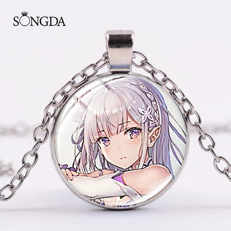 Ожерелье с подвеской из аниме Re:Zero Start Life in other World женское чокер изображением
