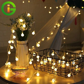 

Small Ball LED String Lights Warm White 1M 10LED 2M 20LED 5M 50LED 10M 100LED Christmas Fairy Light Holiday Lighting