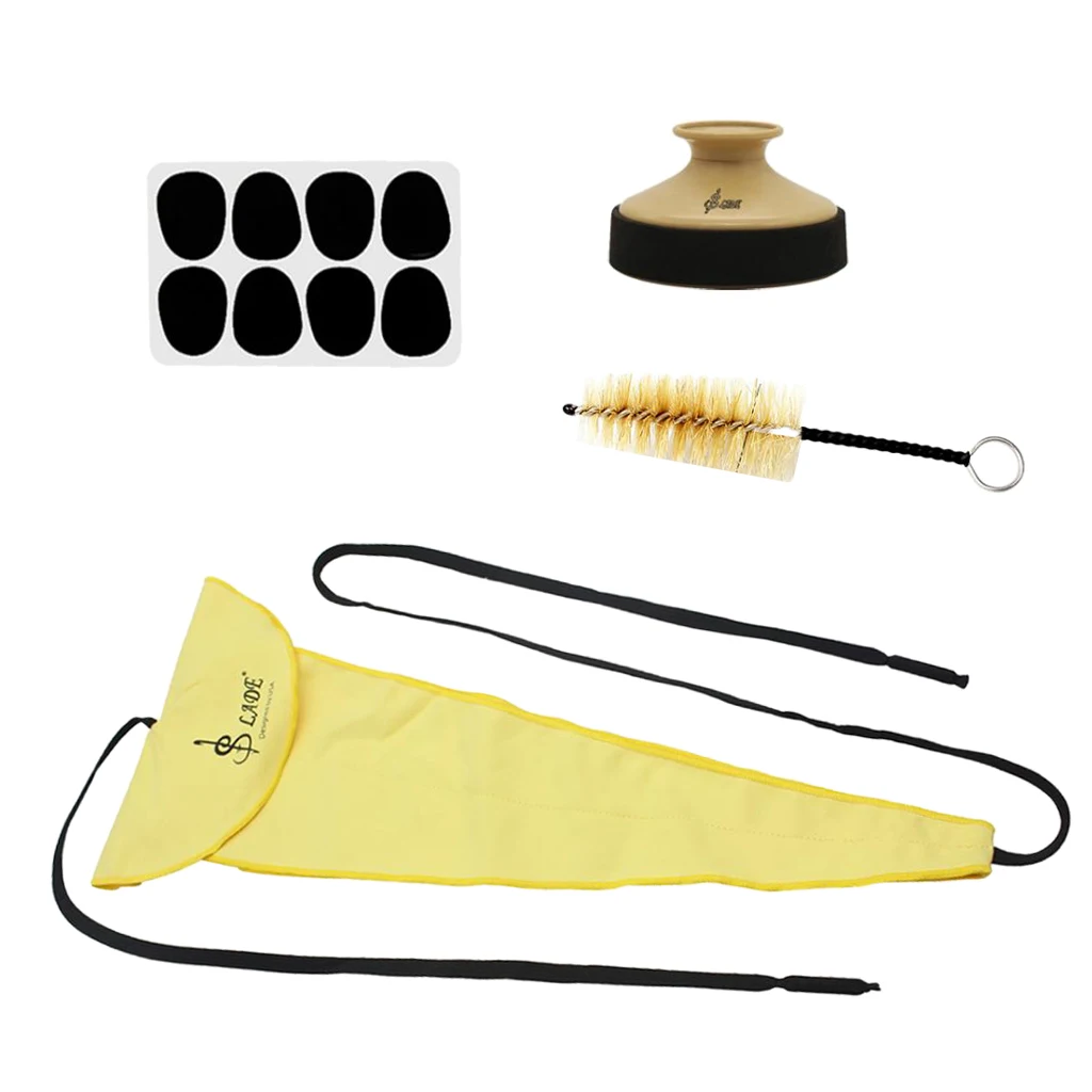 4 in 1 Saxophone Parts Passing Cloth Sax Mute Flute Head Brush