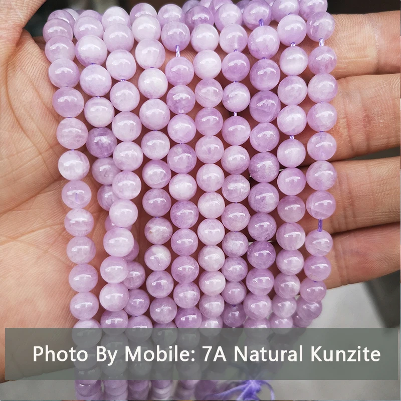 8 mm Naturel Rose Coloré Kunzite ronde Gems Loose Beads 15" 