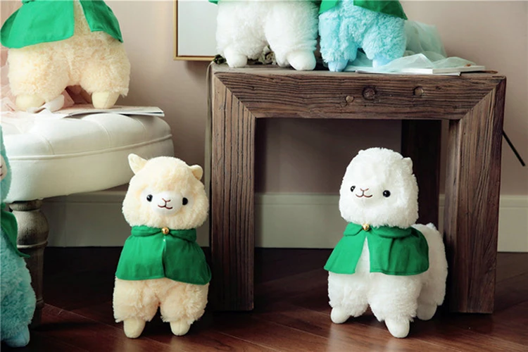 1 шт. 35 см японский Alpacasso мягкие игрушки Kawaii овца Альпака с плащом Куклы Мягкие животные игрушки Дети Рождественские подарки