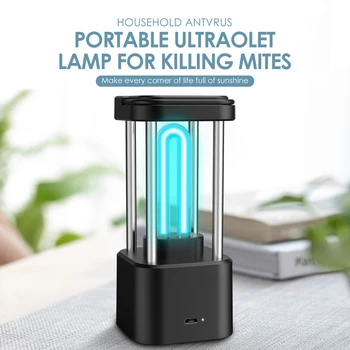 

UV-C Lamp Home Rechargeable UV Ozone Q3 Mini Portable Disinfector Lamps for Household Rooms Protection Decors