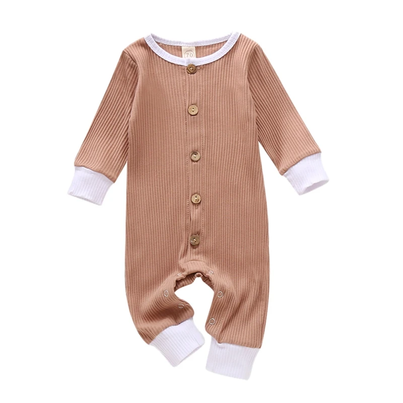 

Autumn Newborn Baby Boys Girls Solid Long Sleeve Knitted Playsuit Romper Jumpsuit Casual Toddler Infant Outfit Clothes 0-18M34