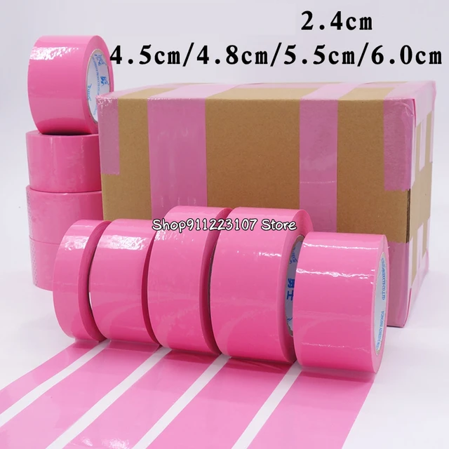 Ruban adhésif de couleur rose, 2.4/4.5/5.5/4.8/6/7cm de large, emballage et  étanchéité, papier adhésif - AliExpress
