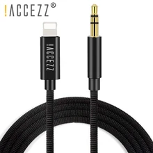 ACCEZZ автомобильный аудиокабель для iphone 7 8 6 X XS MAX XR Plus разъем 3,5 мм разъем для наушников адаптер DVD плеер AUX разделительный шнур 1 м