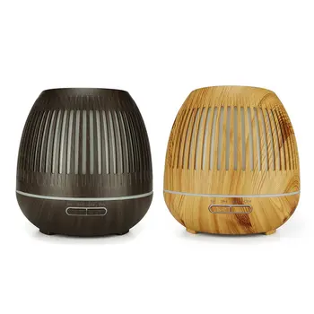 

Wood Grain Humidifier Hollow Aromatherapy Machine 7 Color LED Lights Waterless Automatic Shutdown Humidifier