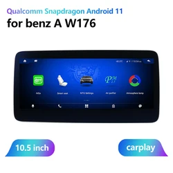 GEHANG radio con pantalla de 10,5 "para coche, dispositivo con android, w176 para Mercedes Clase A, con purificación de aire y función de lámpara de atmósfera