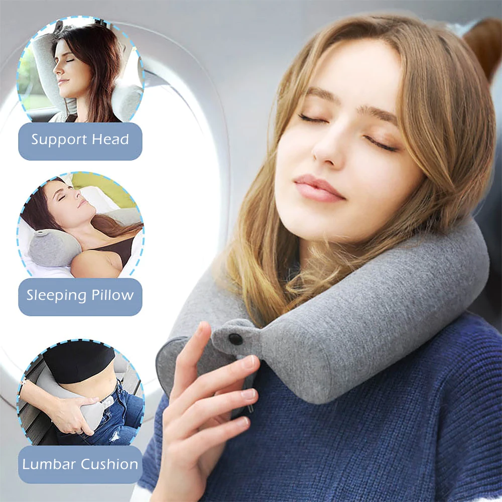 U-образная подушка для путешествий для самолета Memory Foam Подушки для шеи на открытом воздухе портативная подушка для шеи мягкий медленный отскок для путешествий офиса