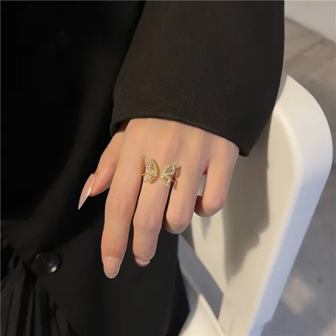 Punk Resizable Ring For Women Men Girl Rock Vintage Creative Skeleton Hand Loop Gothic Finger Rings Party Jewelry  Gift