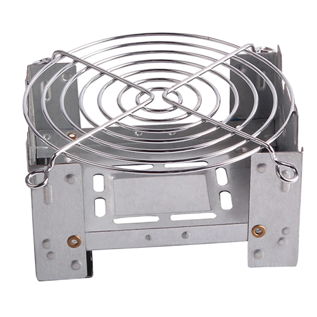 Pocket Stove Folding Emergency Camping Stove with Pot Support Rack Ultra Lightweight Backpacking Fishing Picnic BBQ