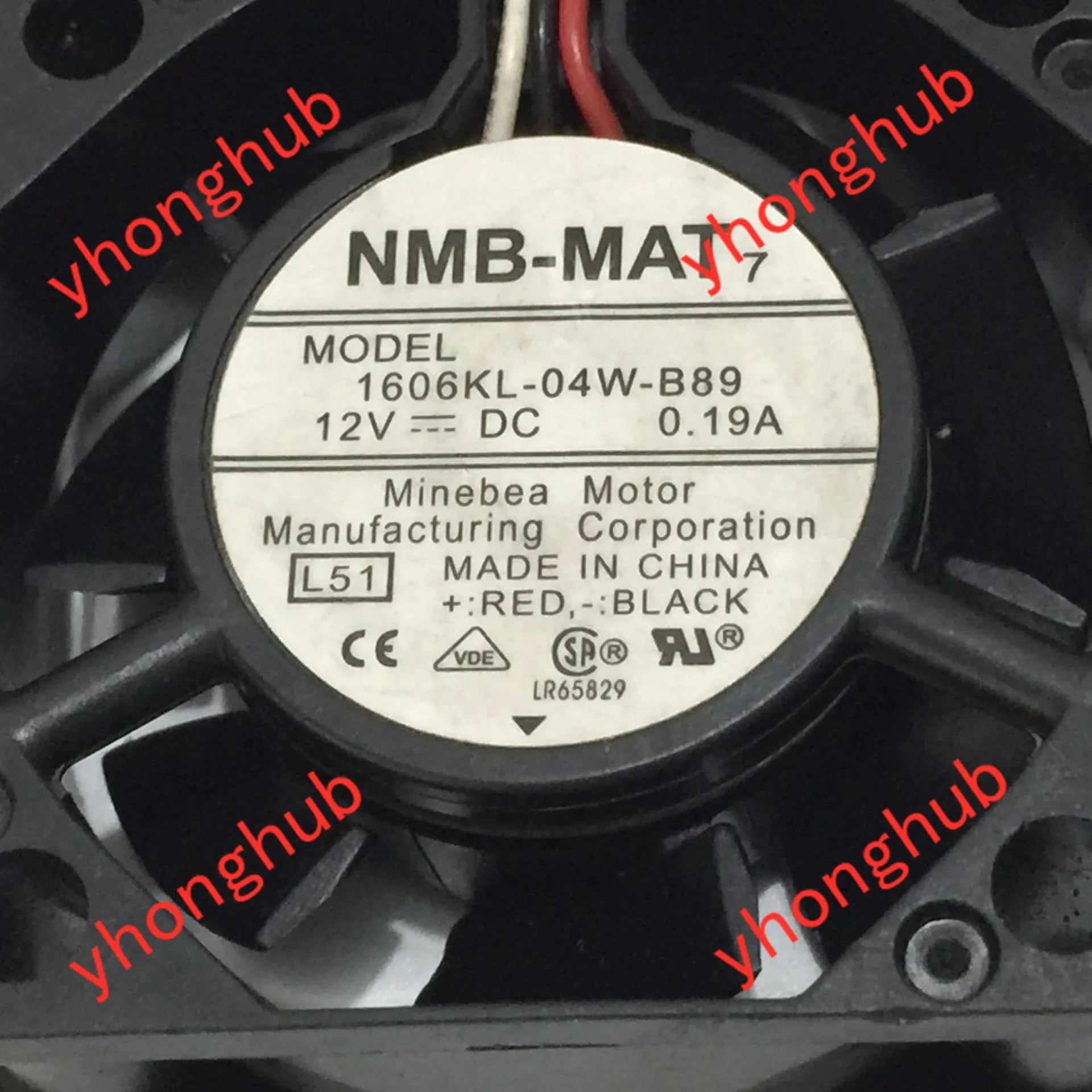 Ventilador de Refrigeração do Servidor Nmb-mat Fios dc 12v 0.19a 40x40x15 mm 1606kl04w-b89 - Imagem 2