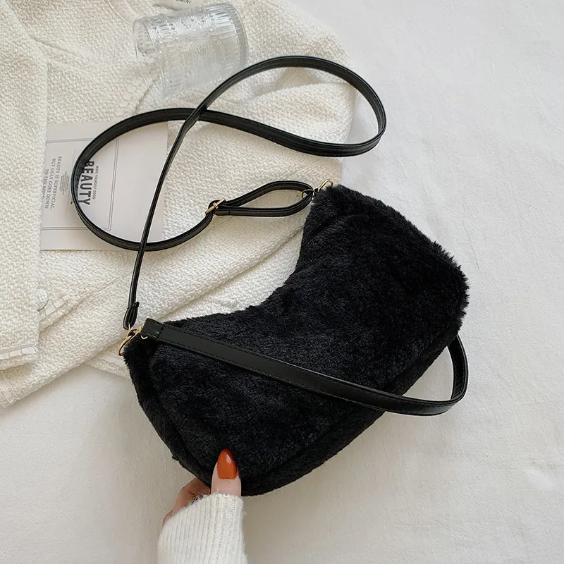 Women's Shoulder Bag Winter Fur Bag Plush Handbag Messenger Pu Bags Faux  Fur Soft Warm Chain Crossbody Female Bag Fluffy Bag - AliExpress