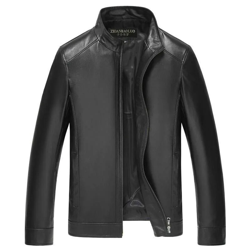 

New Autumn Brand Casual Solid Leather Jacket Men Men's Leather Jackets Jaqueta De Couro Masculina Mens Leather Coats