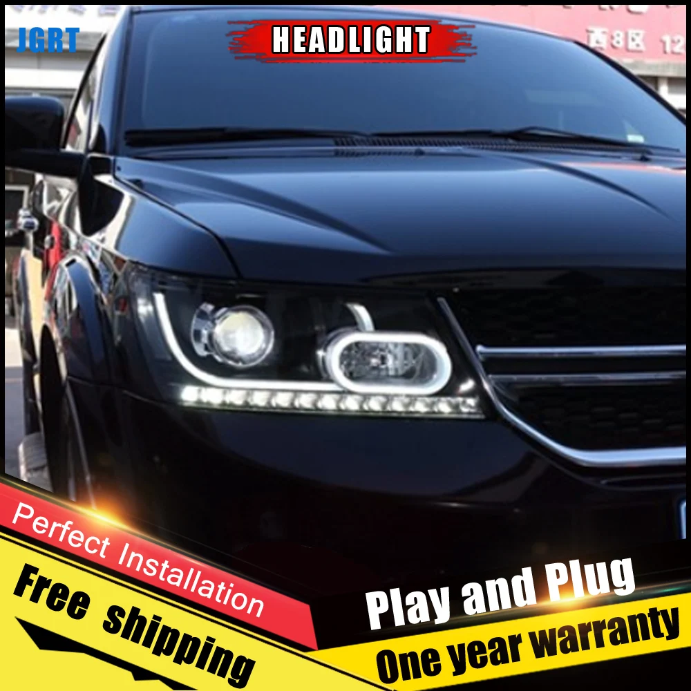 Автомобильные светодиодные фары для Fiat Freemont 2012-2014 фар светодиодный ные DRL