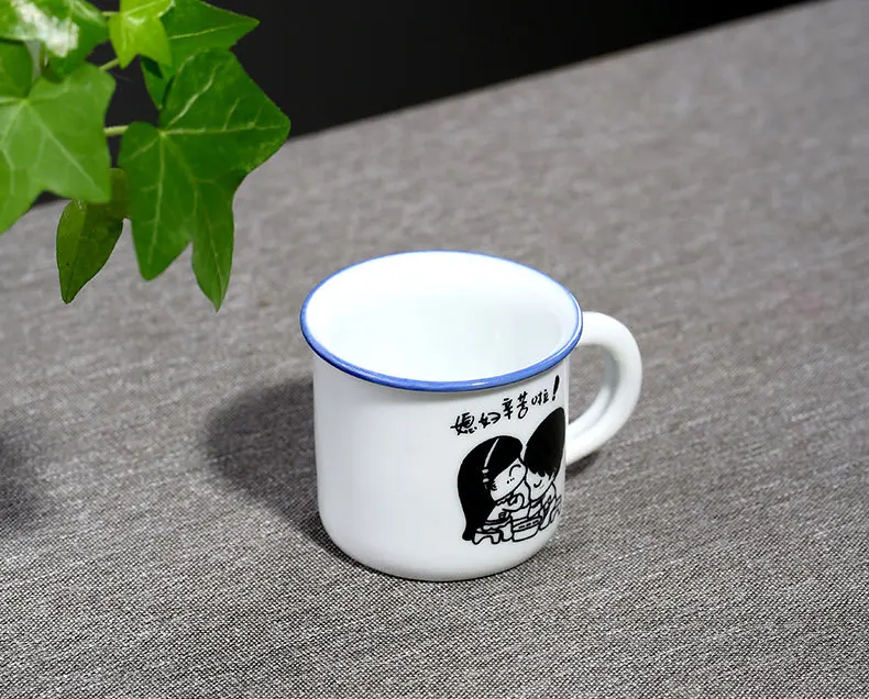 Yixing Manufacturers Direct Selling Classic Retro Nostalgia Porcelain Enamels Small Cup Wholesale Mini Tea Cup Ceramic Cup a Gen