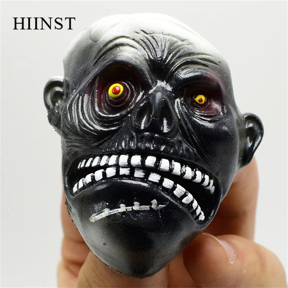 HIINST, забавные игрушки, детские пальчиковые куклы, ужасная маска с головой призрака, 4 шт., реквизит для рассказов, интерактивные кукольные игрушки для взрослых, развивающие игрушки