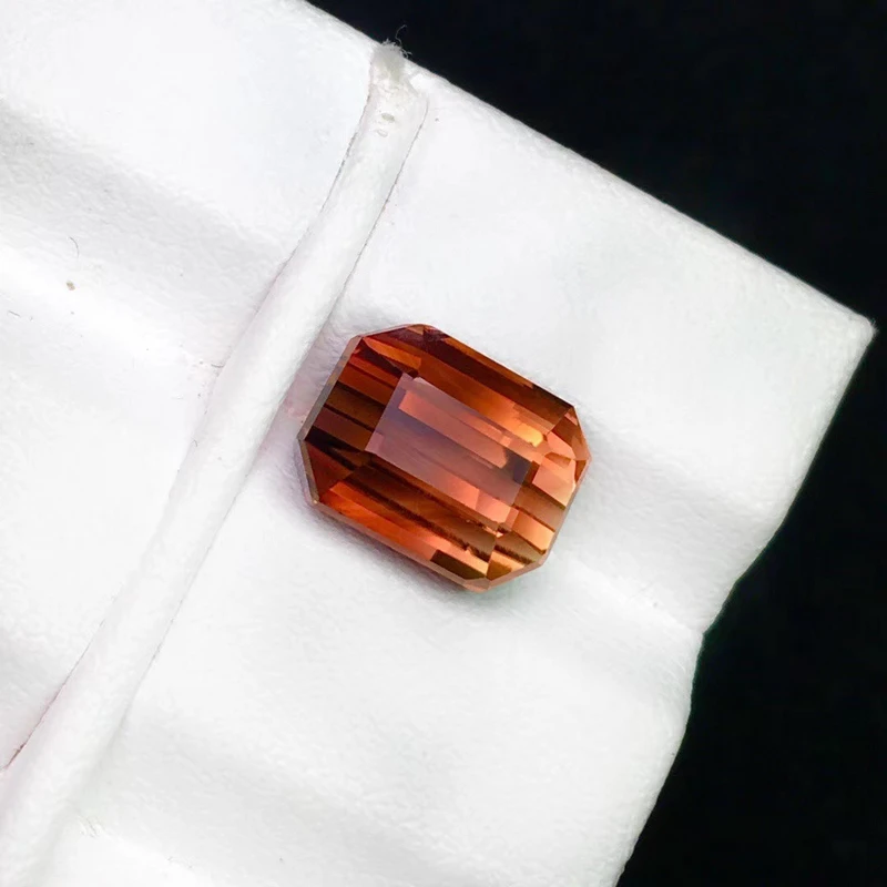 

1Pc Natural non-optimized two-color watermelon tourmaline naked stone 4.13CT pure body without cotton wool Bare gems