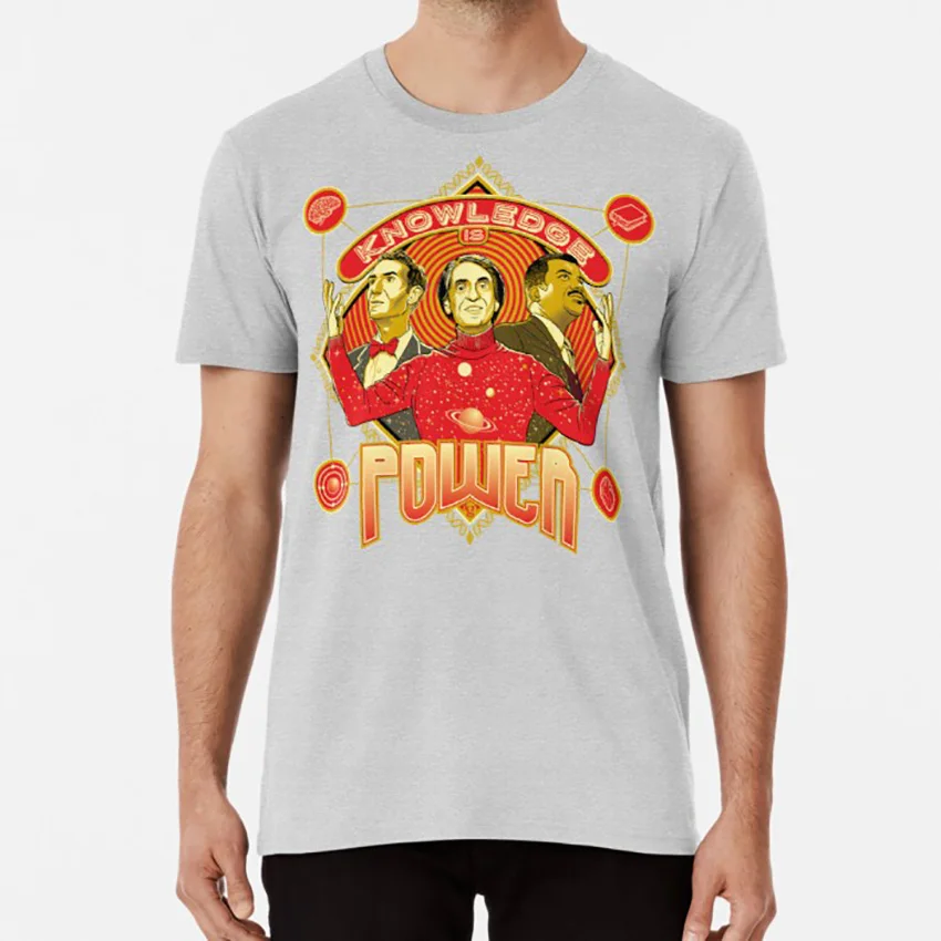 

Knowledge is Power T shirt science cosmos carl sagan bill nye knowledge books astronomy physics biology