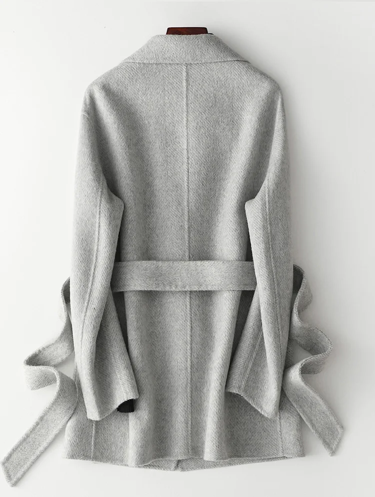 AYUNSUE шерстяное пальто Женская длинная куртка кашемировые элегантные куртки женские шерстяные пальто женские корейские Abrigo Mujer M012 KJ2880