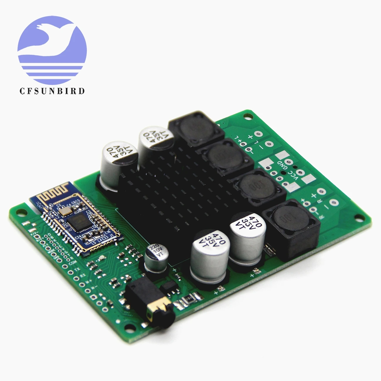 

Bluetooth Amplifier Board TPA3116 Amplifiers 2*50W Bluetooth 5.0 Receiver Support AUX Serial Command Change Name Password