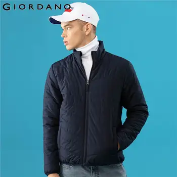 

Giordano Men Coat Solid Stand Collar Quilted Casacas Para Hombre Medium Tickness Inner Pocket Jaqueta Masculina 01079725