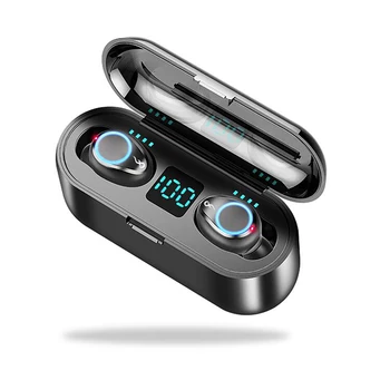 

New F9 TWS Wireless Bluetooth Earphones Headphones 5.0 Touch Binaural Call Waterproof Earphone With 2000mAh wireless Headset