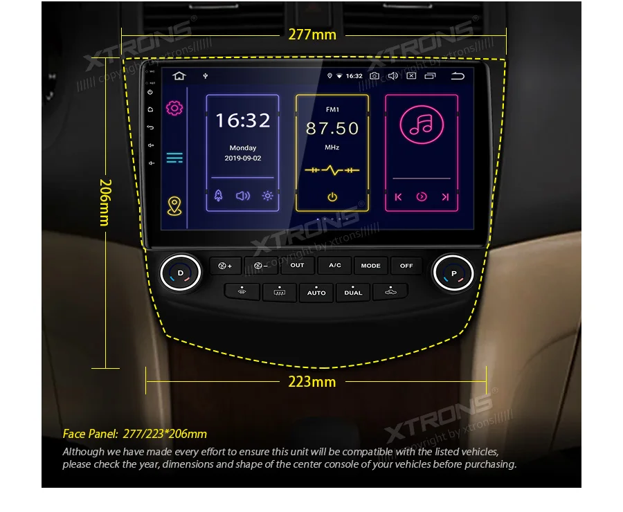 XTRONS 10," Android 9,0 PX5 автомобильный стерео Мультимедиа Радио плеер gps DVR для Honda Accord 2003 2004 2005 2006 2007 VII 7 без DVD