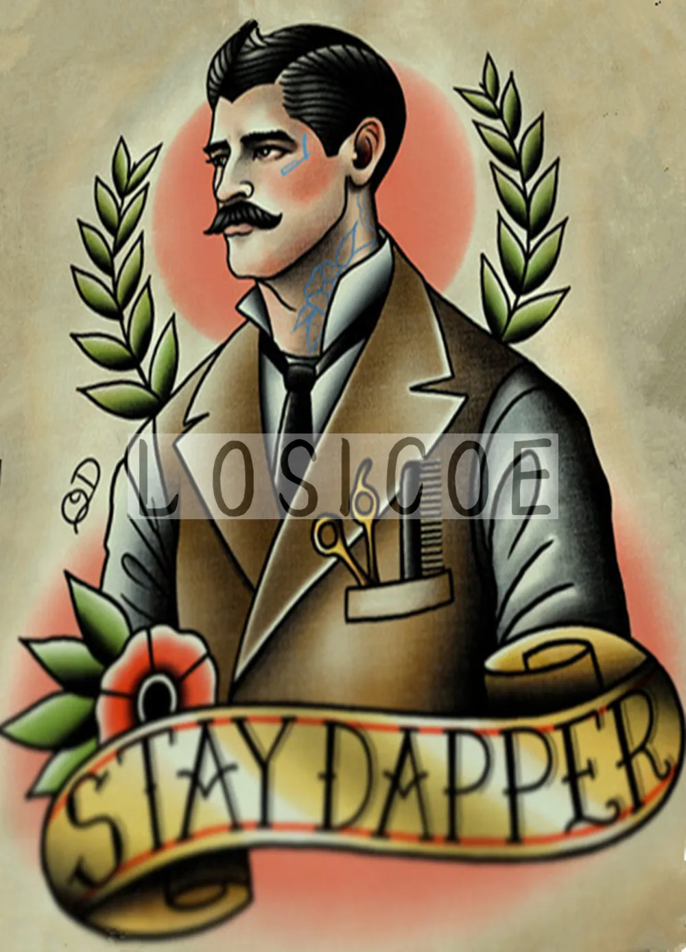 &quotSTAY DAPPER" 30X42 см ностальгия Винтаж крафт-бумага постер без рамки живопись тату