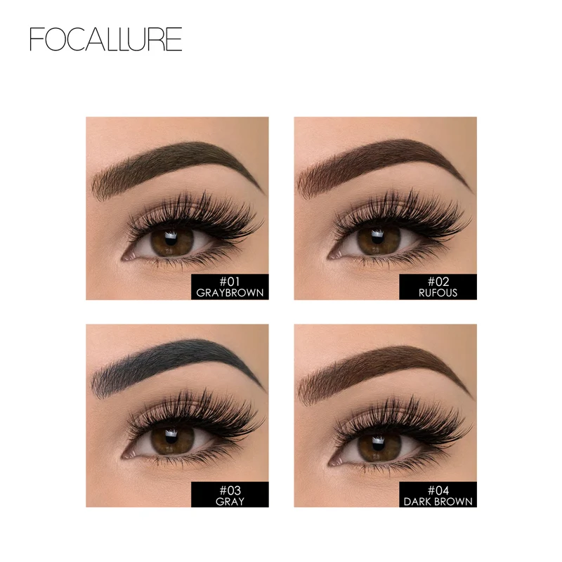 Бренд focallure, ручка для бровей, 3 в 1, автоматическая водостойкая Кисть для макияжа глаз, тени для бровей, кисть для пудры, ТИНТ, нет тона, стойкий карандаш для бровей