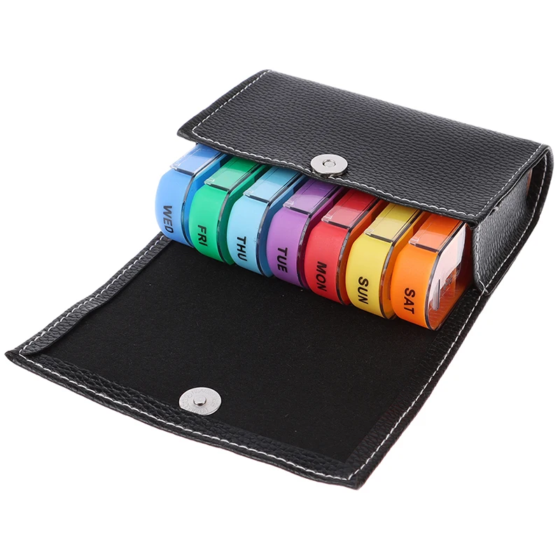 1Pc 28 Squares Weekly 7 Days Tablet Pill Box Holder Medicine Storage Organizer Container Case