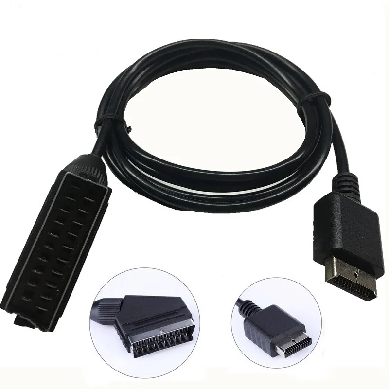 1 8 м RGB Scart кабель для Sony Playstation PS2 PS3 TV AV сменный Соединительный игровой шнур провод