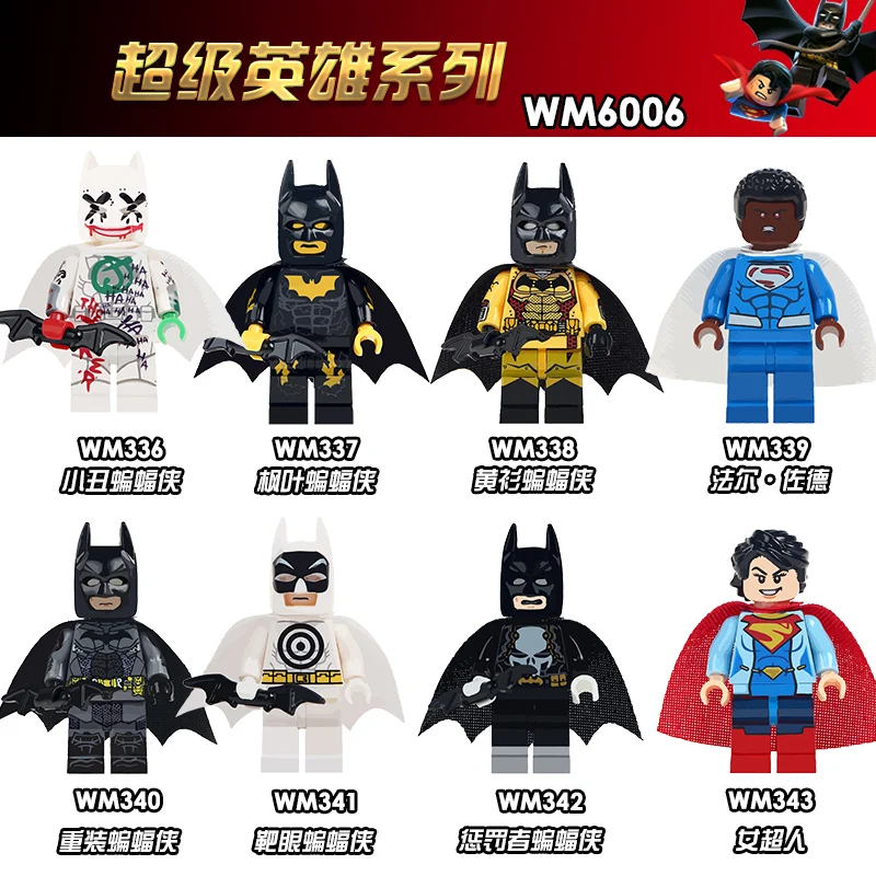 

WM6006 Single Sale Marvel Super Heroes Batman Punisher Batman Val-zod Figures Plastic Building Blocks Gift Toys For Children DIY