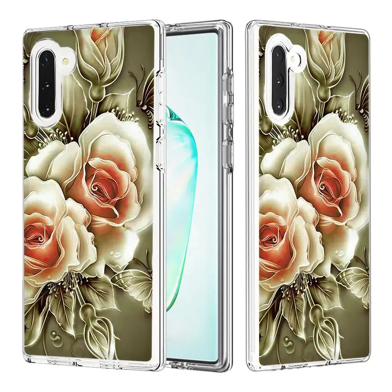 

Shockproof Case For Samsung Galaxy Note 10 5G Silicone + PC Hybrid Cover For Samsung Note10 5G Note 10 Pro 5G Transparent Cover