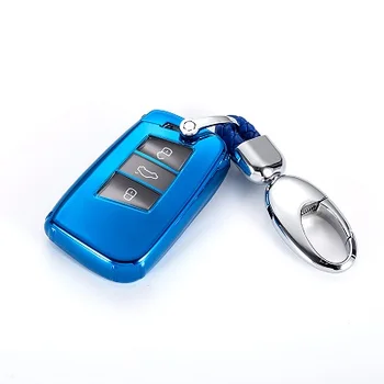 

2019 New TPU waterproof Car Key Case For vw A5 Fabia For VW Polo Golf Car Shell Styling Key Protection keychain Full Inclusive
