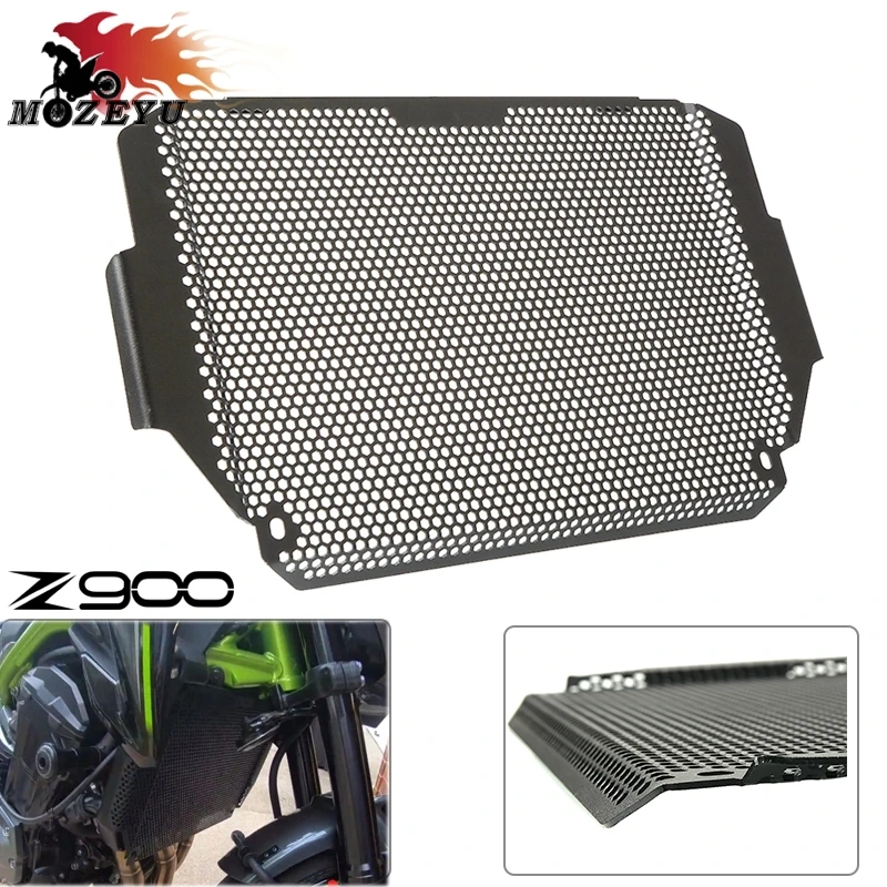 

New Stainless Steel Motorcycle Radiator Grille Guard Cover For KAWASAKI Z900 Z 900 2017 2018 z900 z 900 CNC Cooler Protector