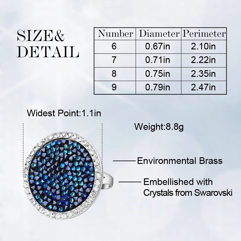 Cdyle Болгария ювелирные изделия серебряного цвета кольцо Размер 6 7 8 9 высшее