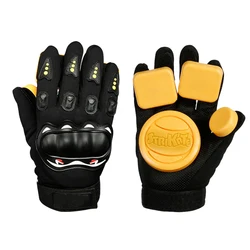 Skateboard Slide Gloves Downhill Longboarding Gloves with 3/4 Slider Puck