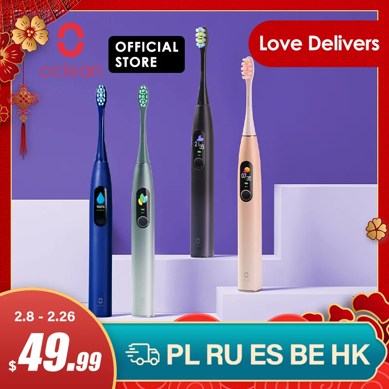 Oclean X Pro Sonic Electric Toothbrush Adult Waterproof Ultrasonic automatic Fast Charging Tooth Brush With Touch Screen Tooth B